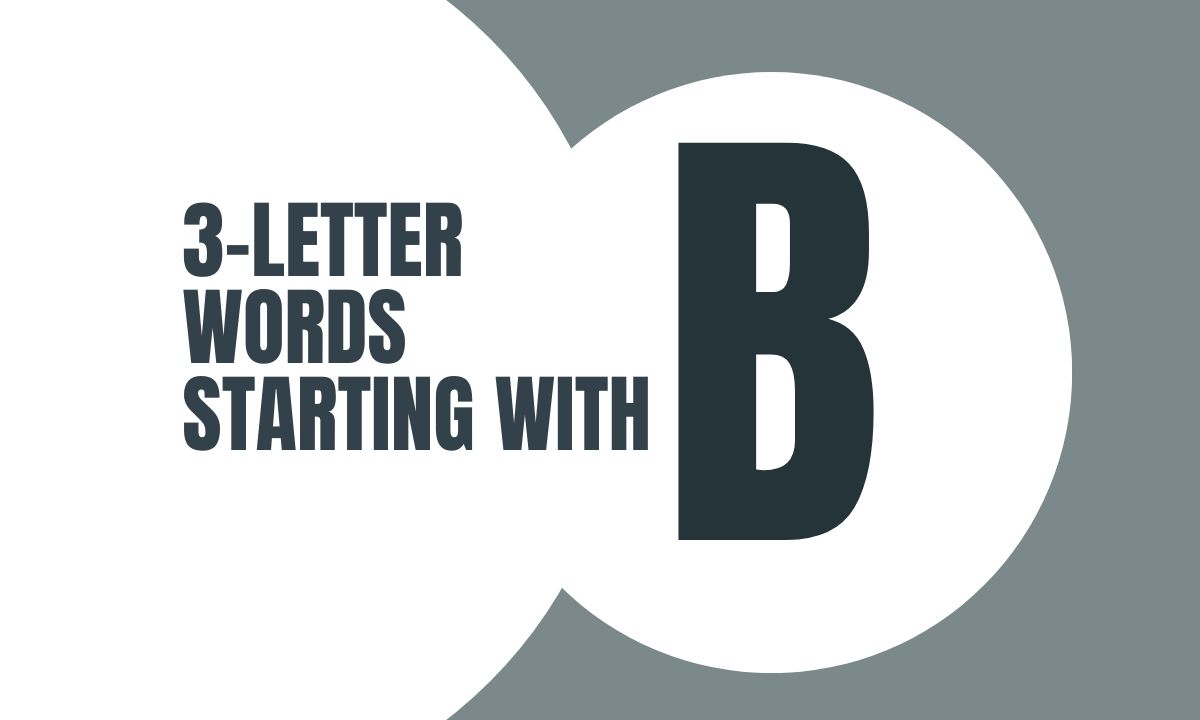 3-Letter Words Starting With B with their meanings