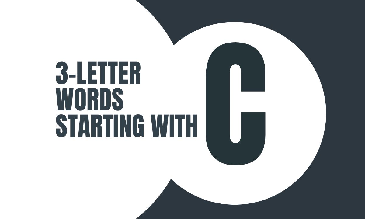 3-Letter Words Starting With C with their meanings