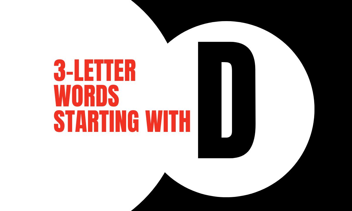 3-Letter Words Starting With D with their meanings