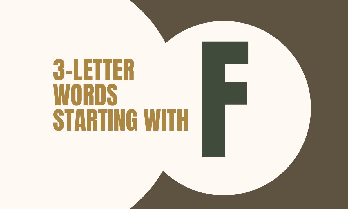 3-Letter Words Starting With F with their meanings
