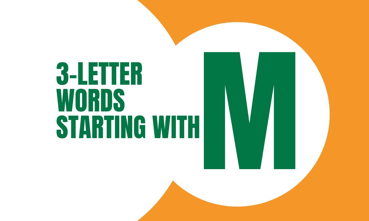 3-Letter Words Starting With M with their meanings