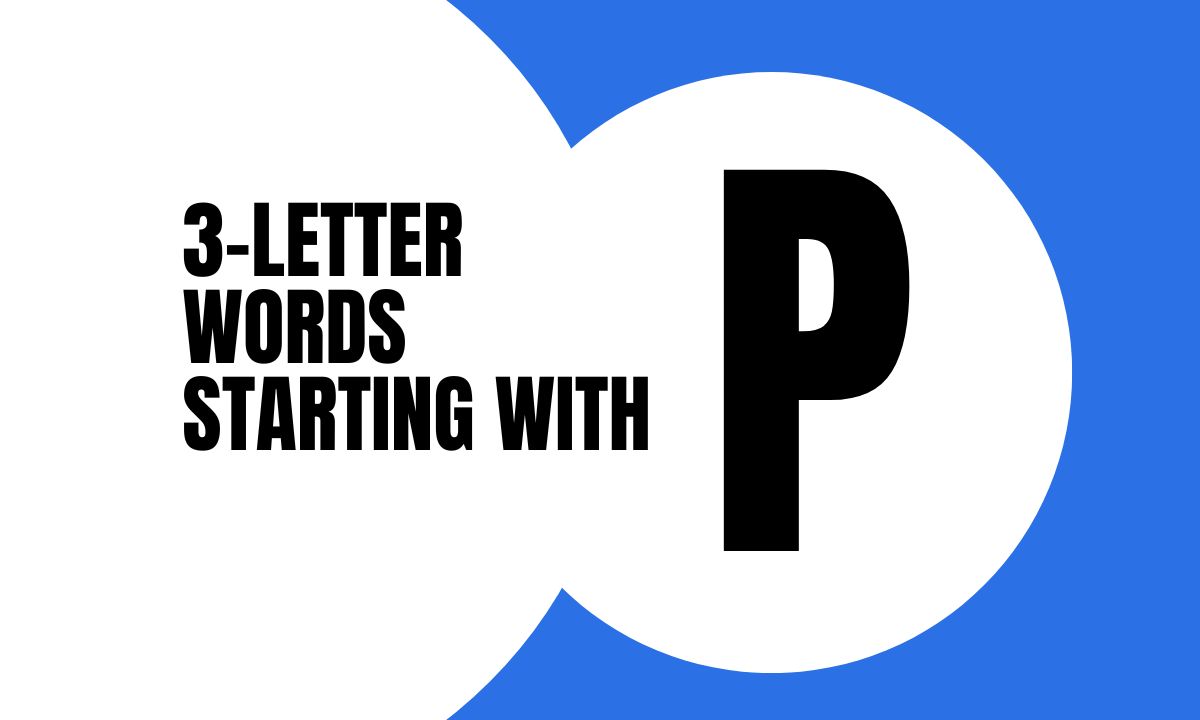 3-Letter Words Starting With P with their meanings