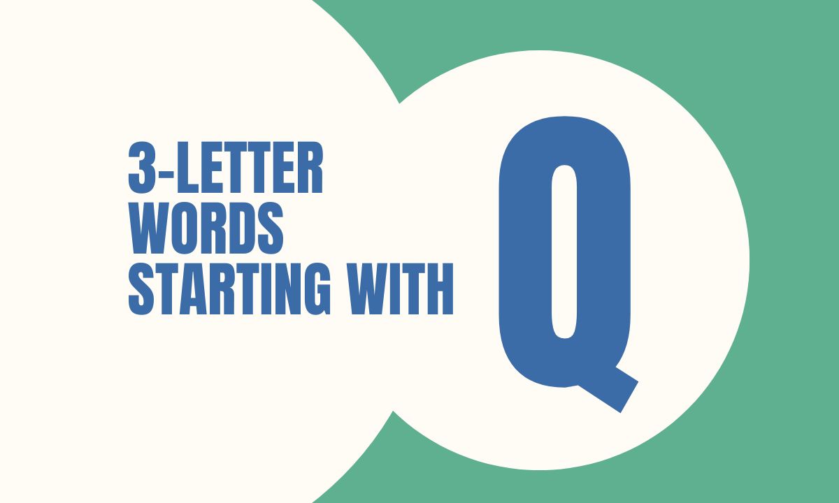 3-Letter Words Starting With Q with their meanings