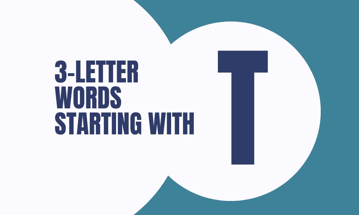 3-Letter Words Starting With T with their meanings