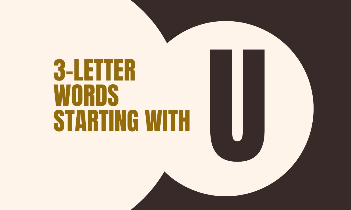 3-Letter Words Starting With U with their meanings