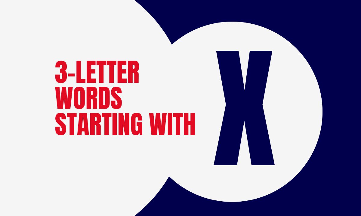3-Letter Words Starting With X with their meanings