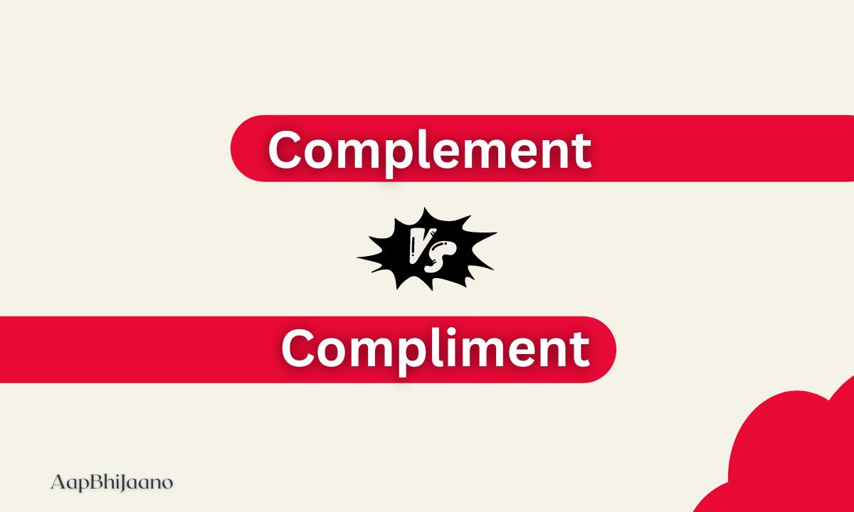Complement vs Compliment
