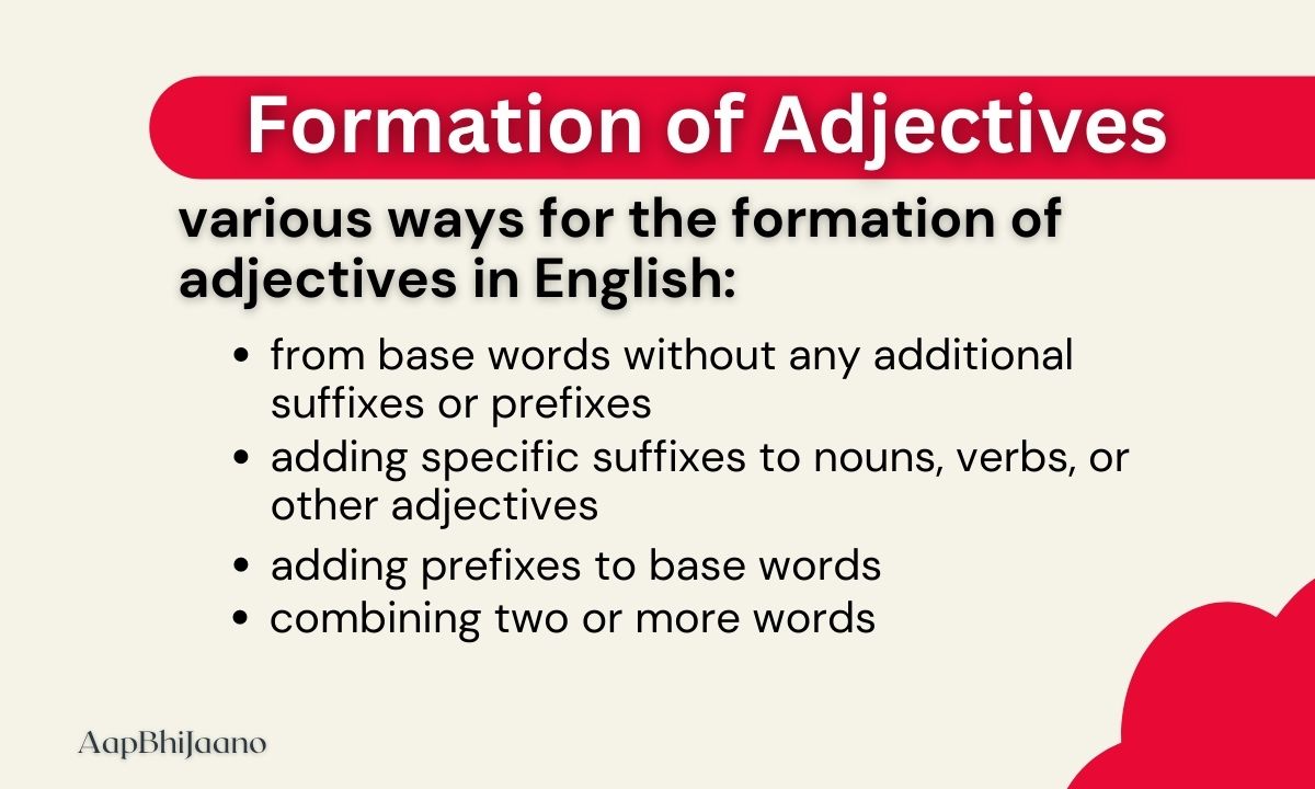Formation of Adjectives