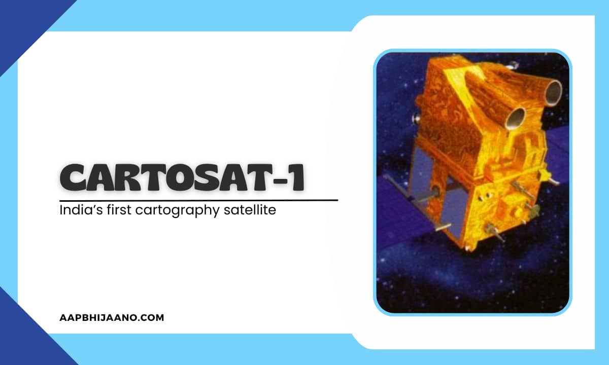Image of CARTOSAT-1, India's first cartography satellite, in space.