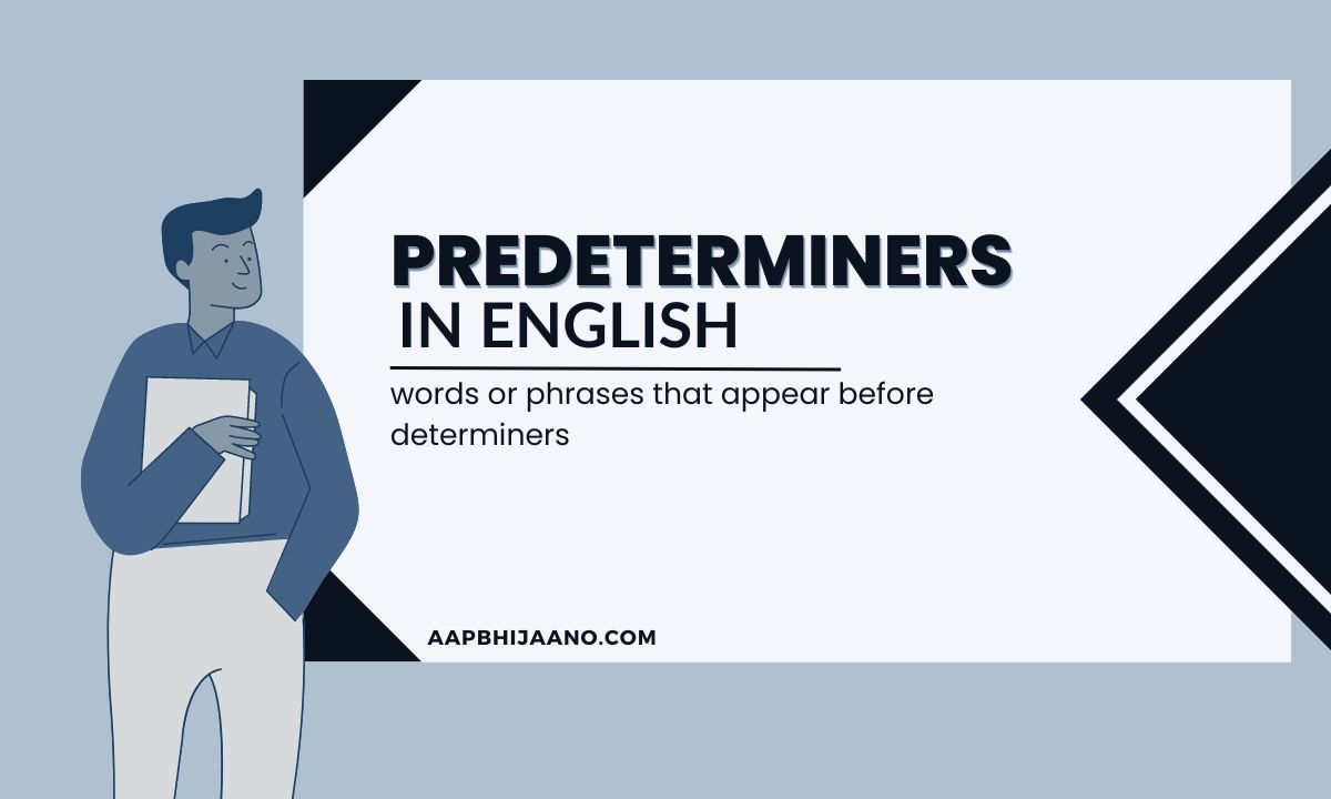Image of predeterminers in English words or phrases.