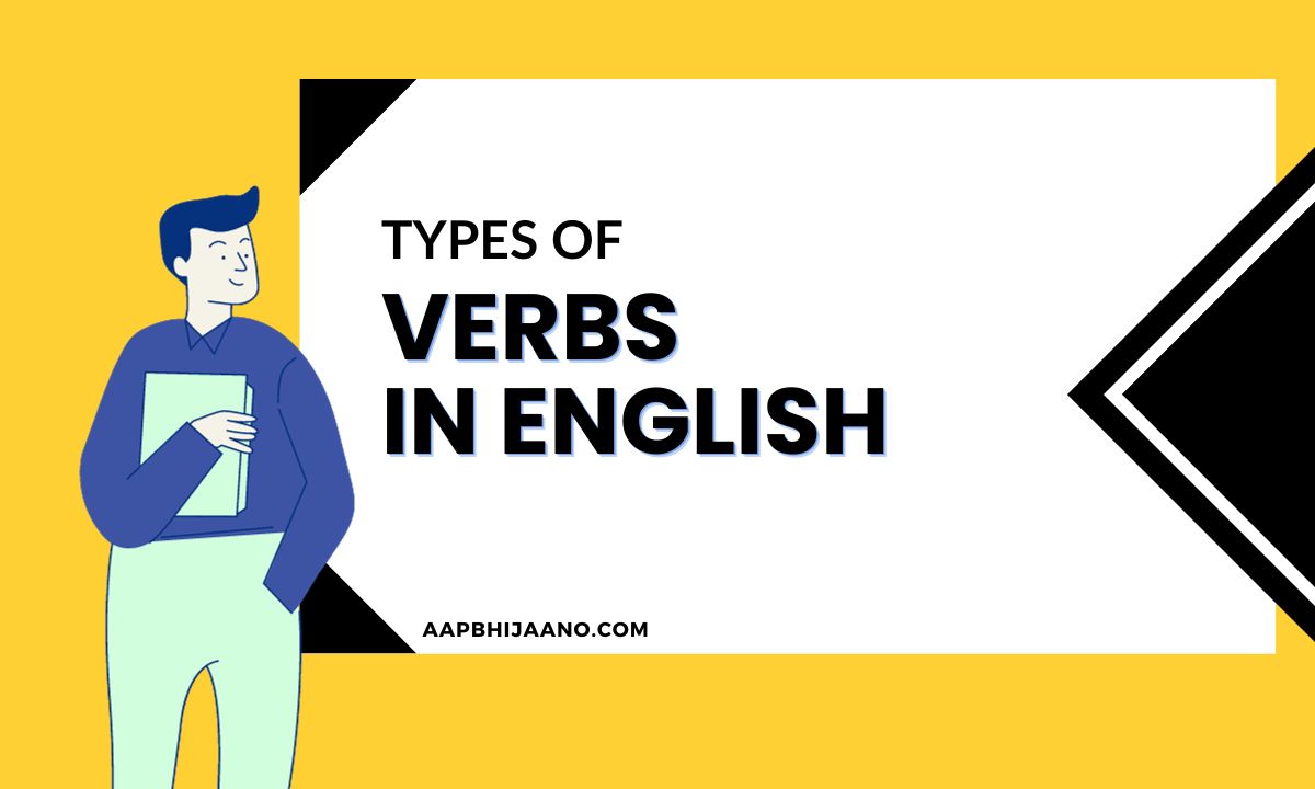 Image of a book titled "Types of Verbs in English"